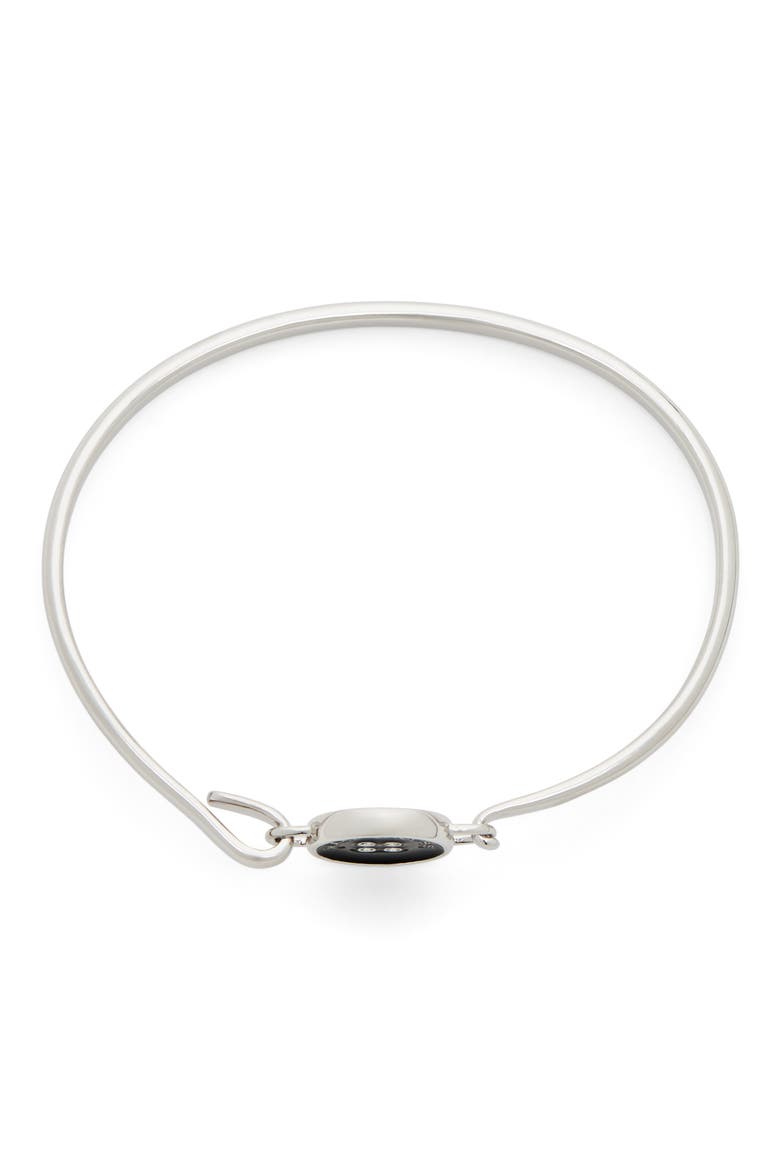 The Button Hinge Bracelet, Alternate, color, SILVER/BLACK