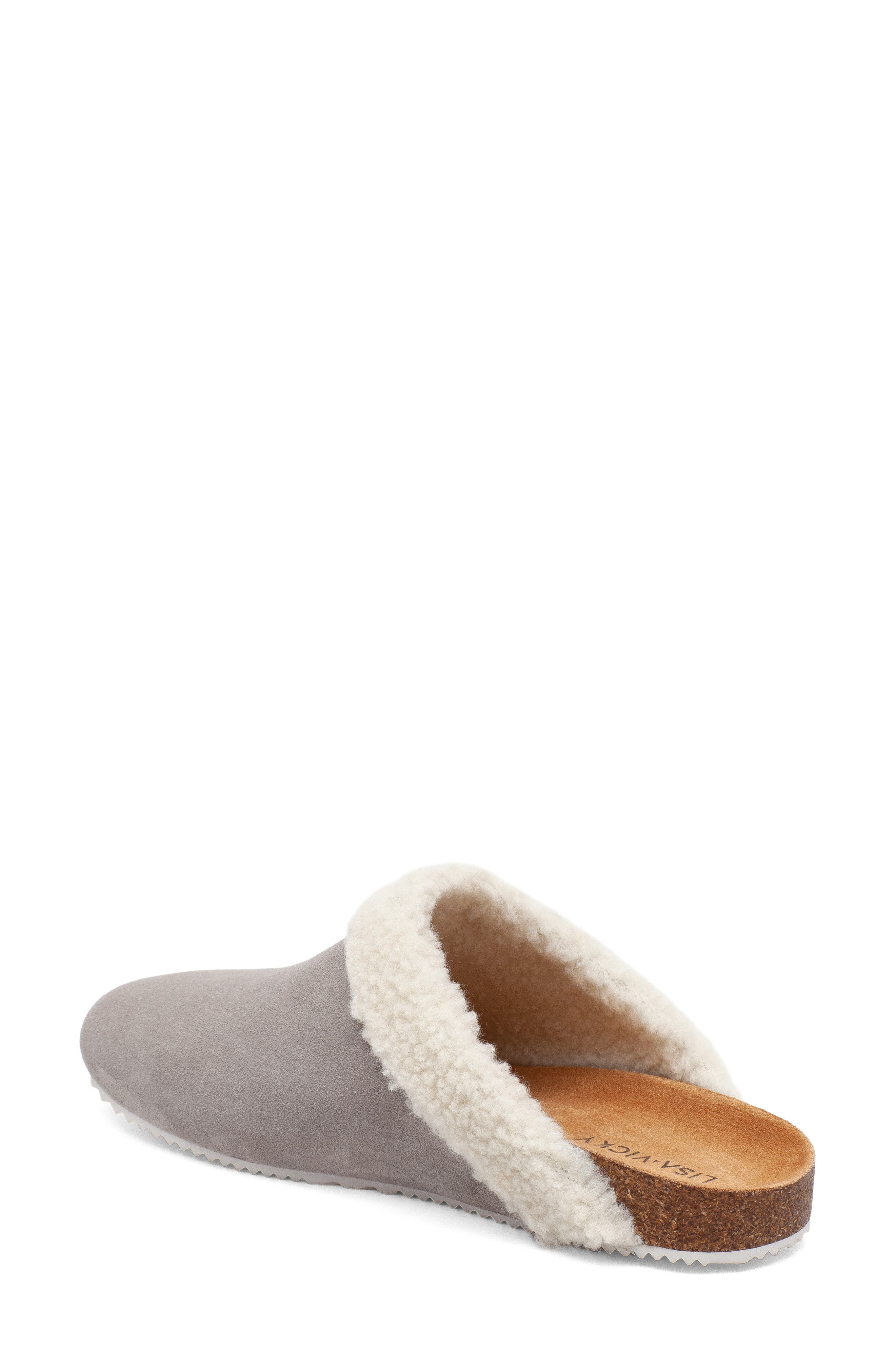 Zeal Faux Shearling Mule, Alternate, color, GREY SUEDE