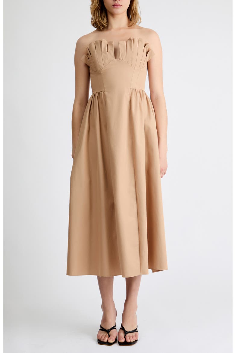 Carolina Midi Dress, Main, color, STONE