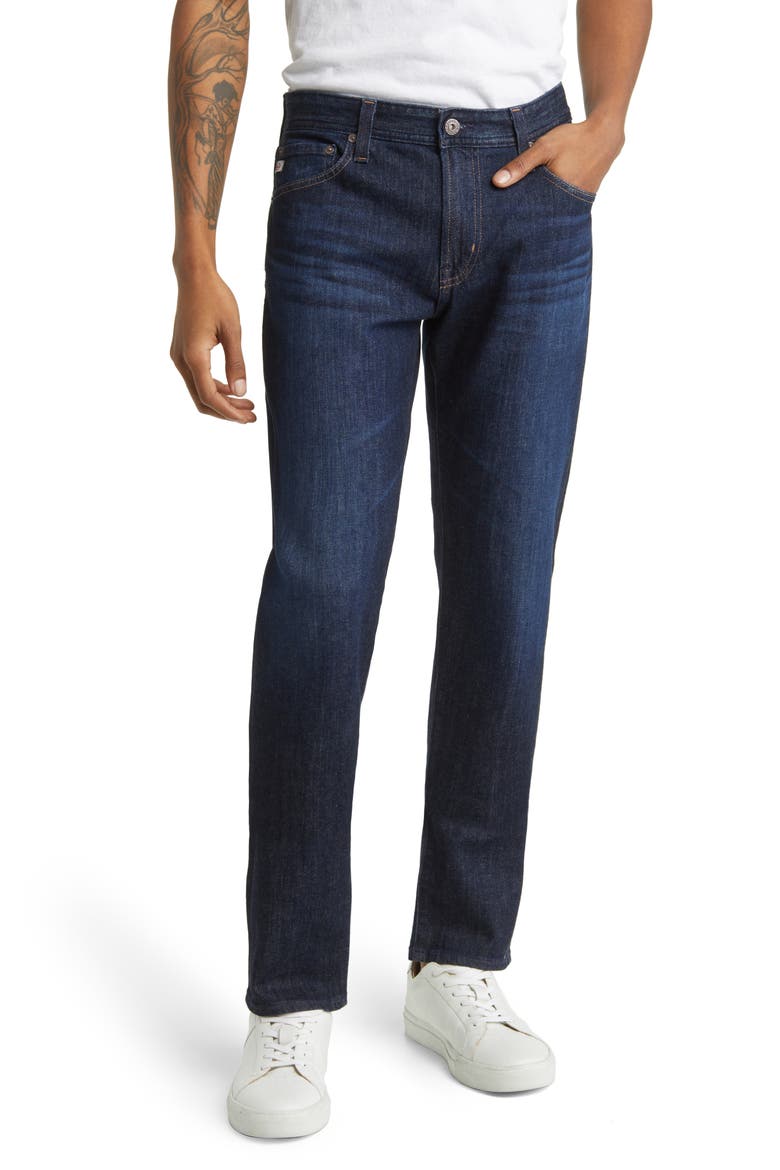 Tellis Slim Fit Stretch Jeans, Main, color, DARK CANYON