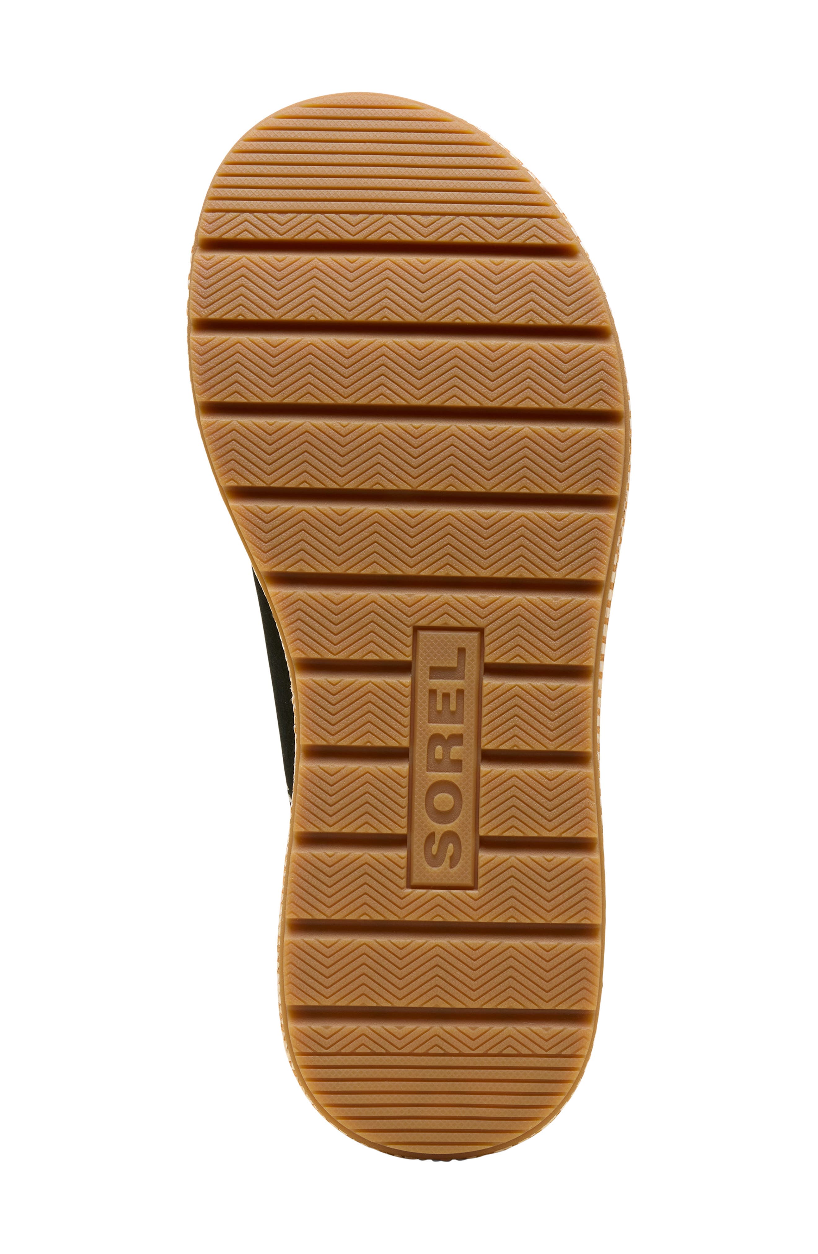 SOREL Sunpeak Platform Slide Sandal, Alternate, color, Black/ Gum 2