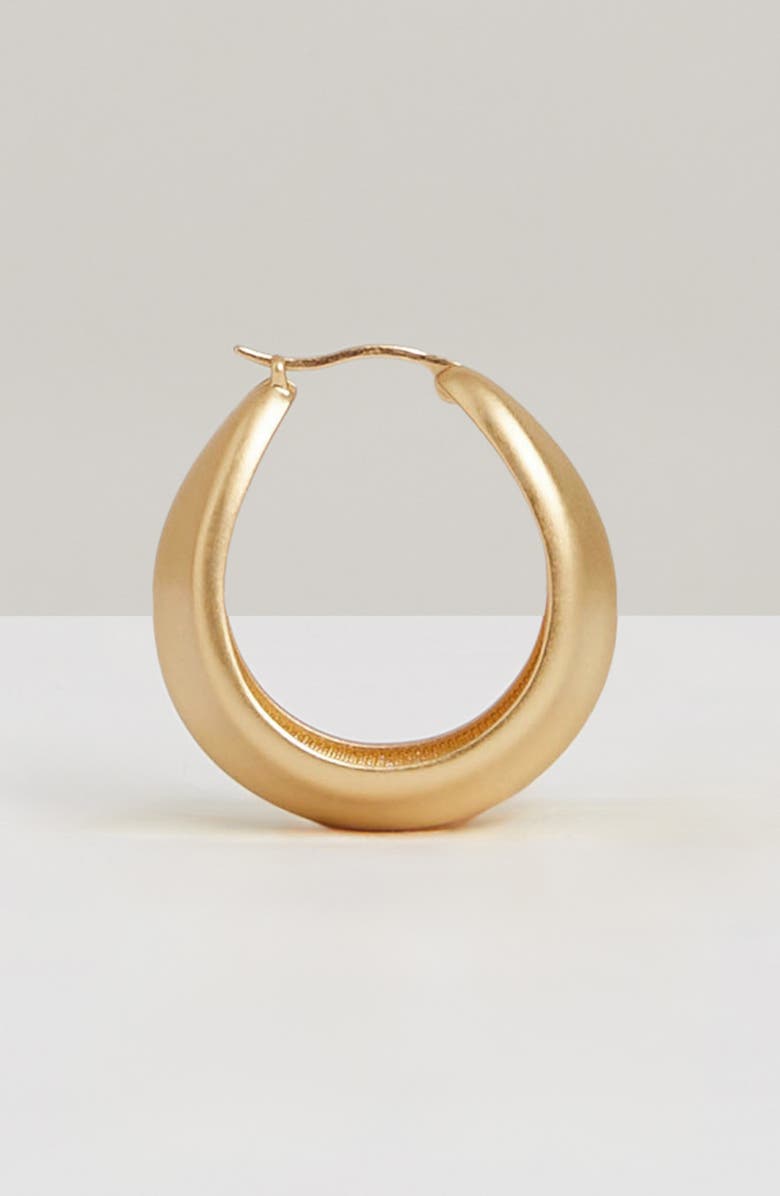 Reiss Sophie Sculptural Hoop Earrings, Alternate, color, Gold Tone