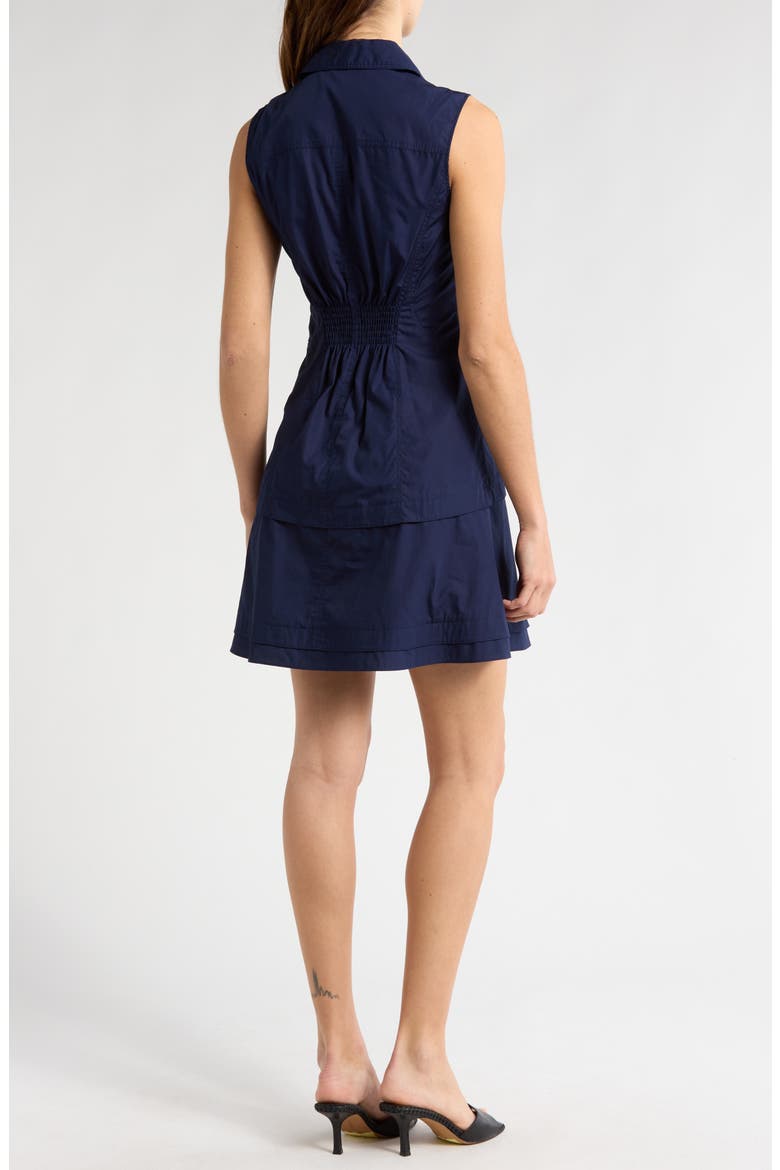 Satina Cotton Shirtdress, Alternate, color, NAVY