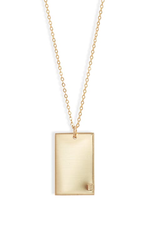 Goldie Initial Tag Pendant Necklace