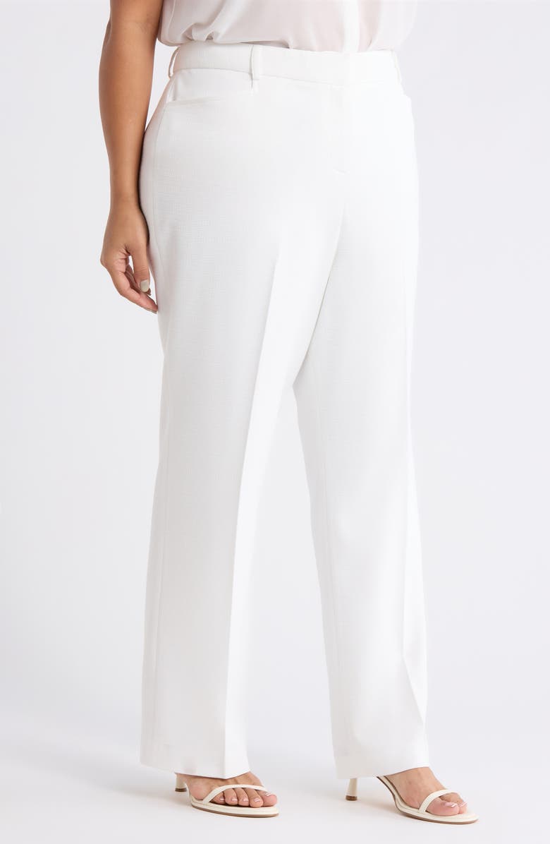 Tahari ASL Stretch Flare Pants, Alternate, color, Ivory