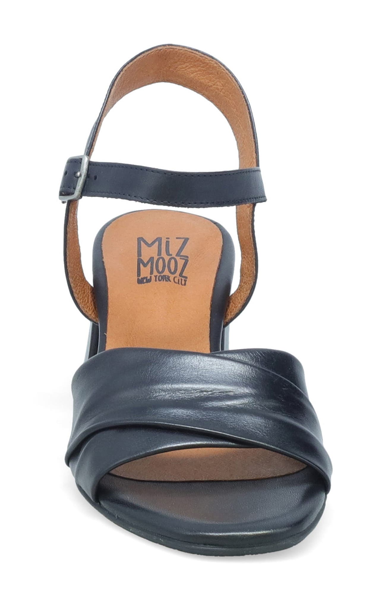 Miz Mooz Bela Block Heel Sandal, Alternate, color, Black