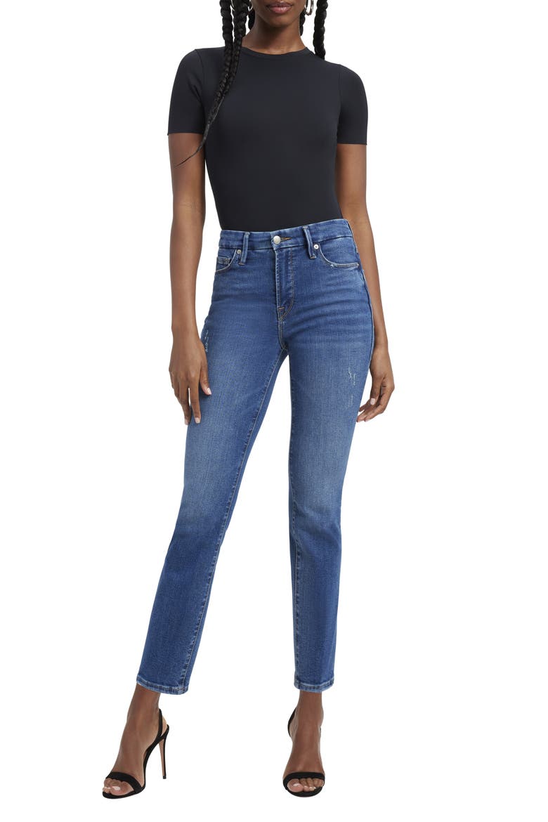 Good Legs High Waist Ankle Straight Leg Jeans, Alternate, color, INDIGO271