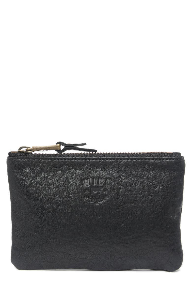Will Leather Goods Small Flat Leather Pouch, Main, color, 