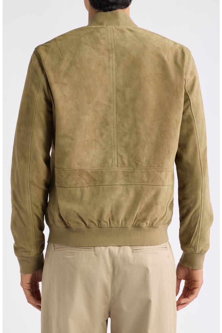 Morten Suede Bomber Jacket, Alternate, color, OLIVE GREEN