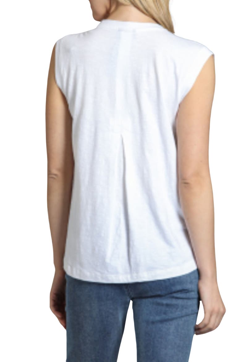 High-Low Hem Muscle Tee, Alternate, color, WHITE