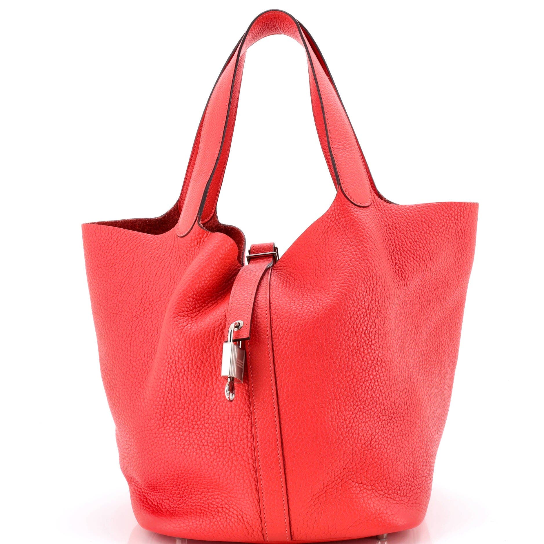 Picotin Lock Bag Clemence GM, Main, color, Rose Texas