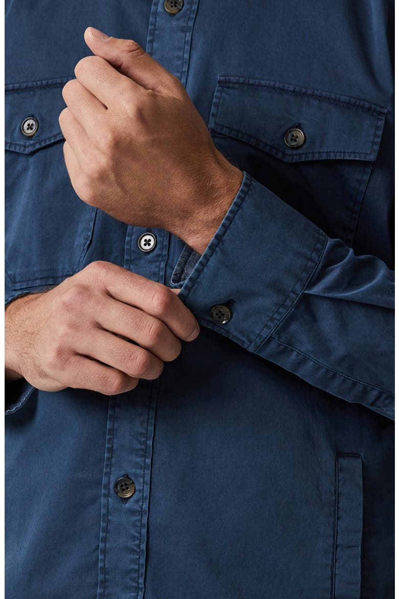 Denim Overshirt, Alternate, color, DARK BLUE