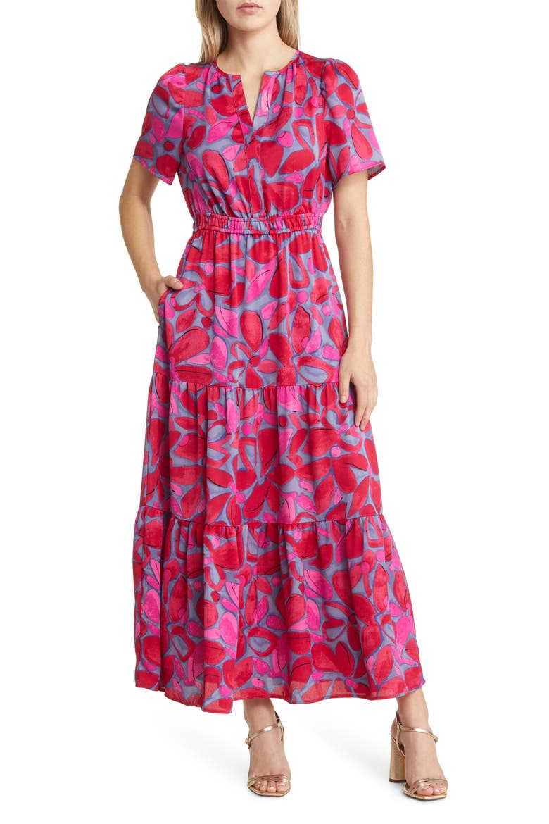 Happy Splash Dress, Main, color, PINK MULTI