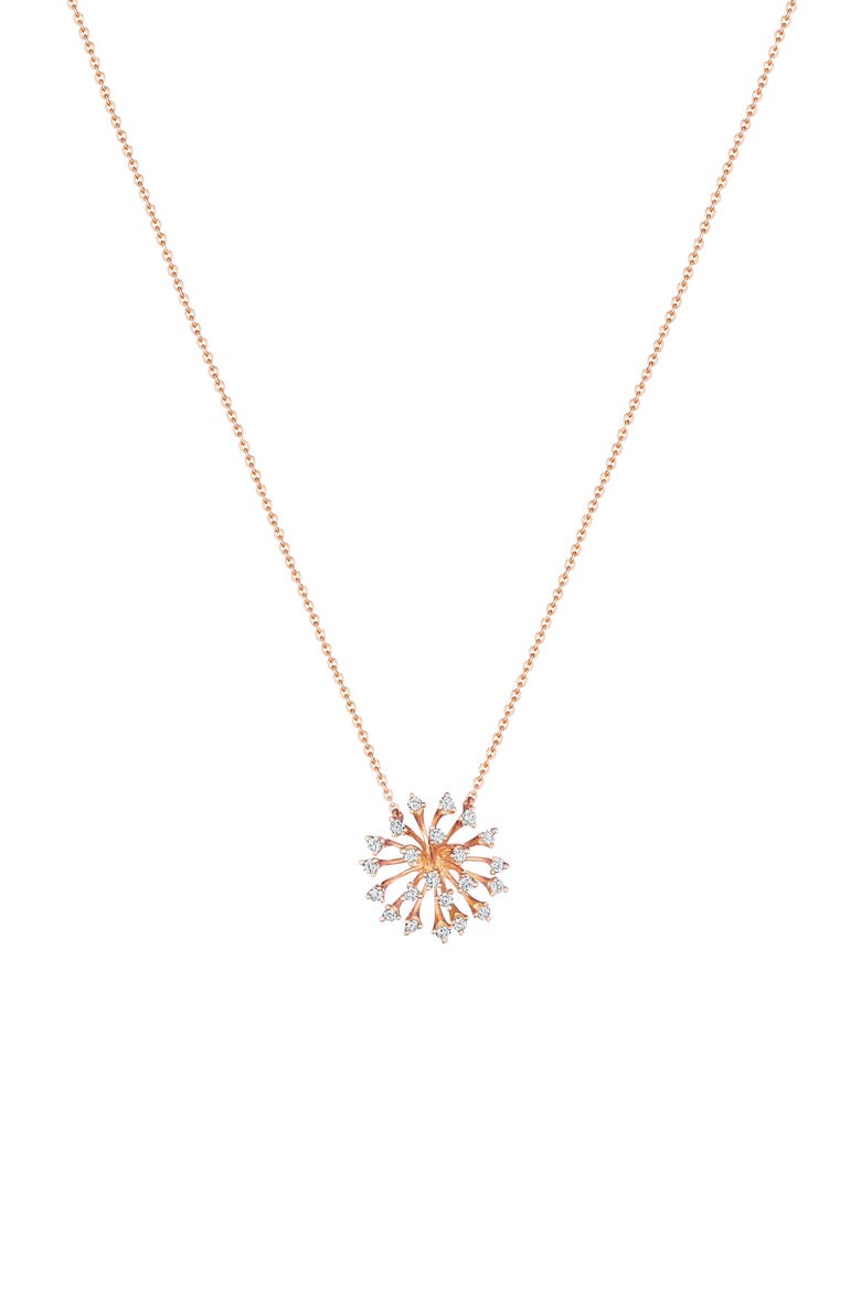 Luminus 18k Rose Gold Diamond Pendant Necklace, Alternate, color, 18K PINK GOLD