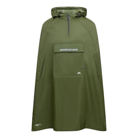 Qikpacgender Inclusive Hooded Waterproof Packaway Poncho
