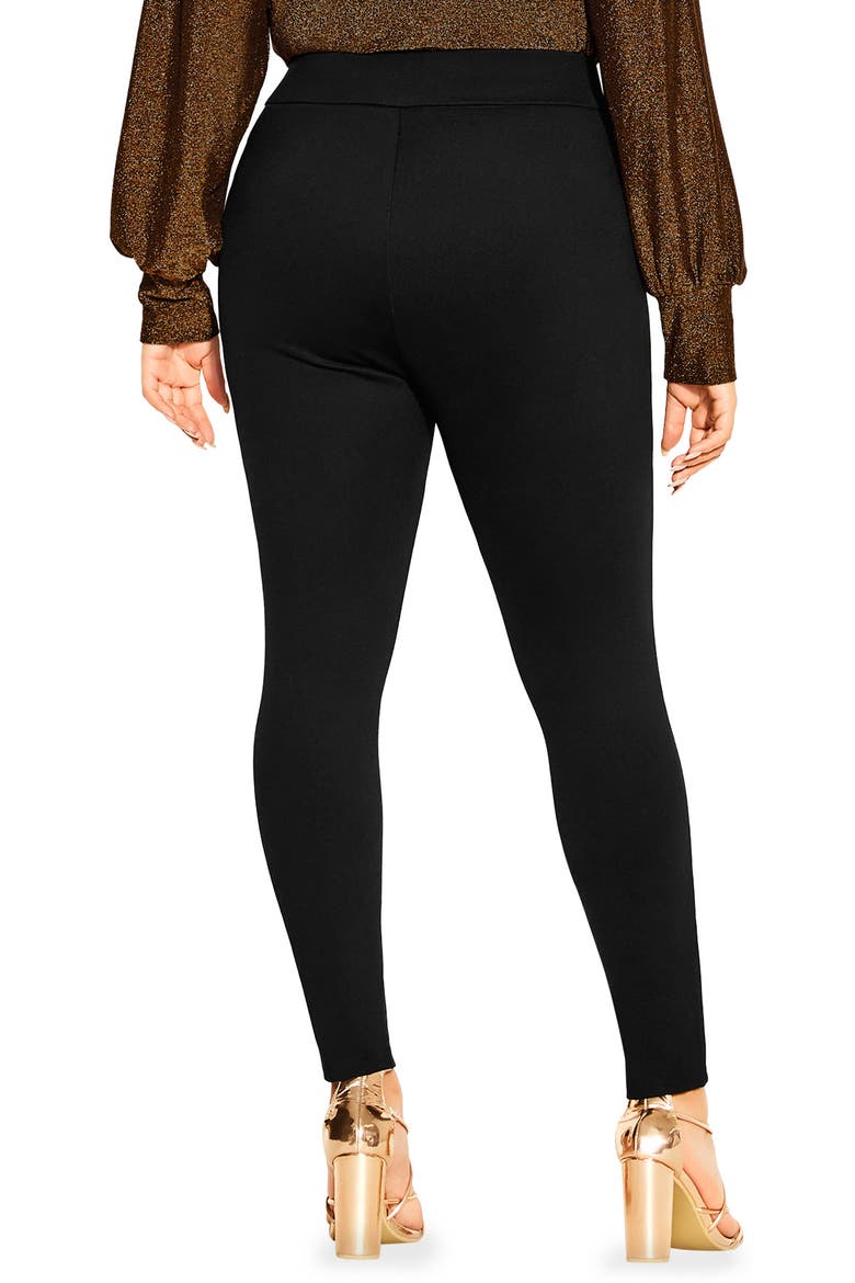 Party Fever High Waist Skinny Pants, Alternate, color, BLACK