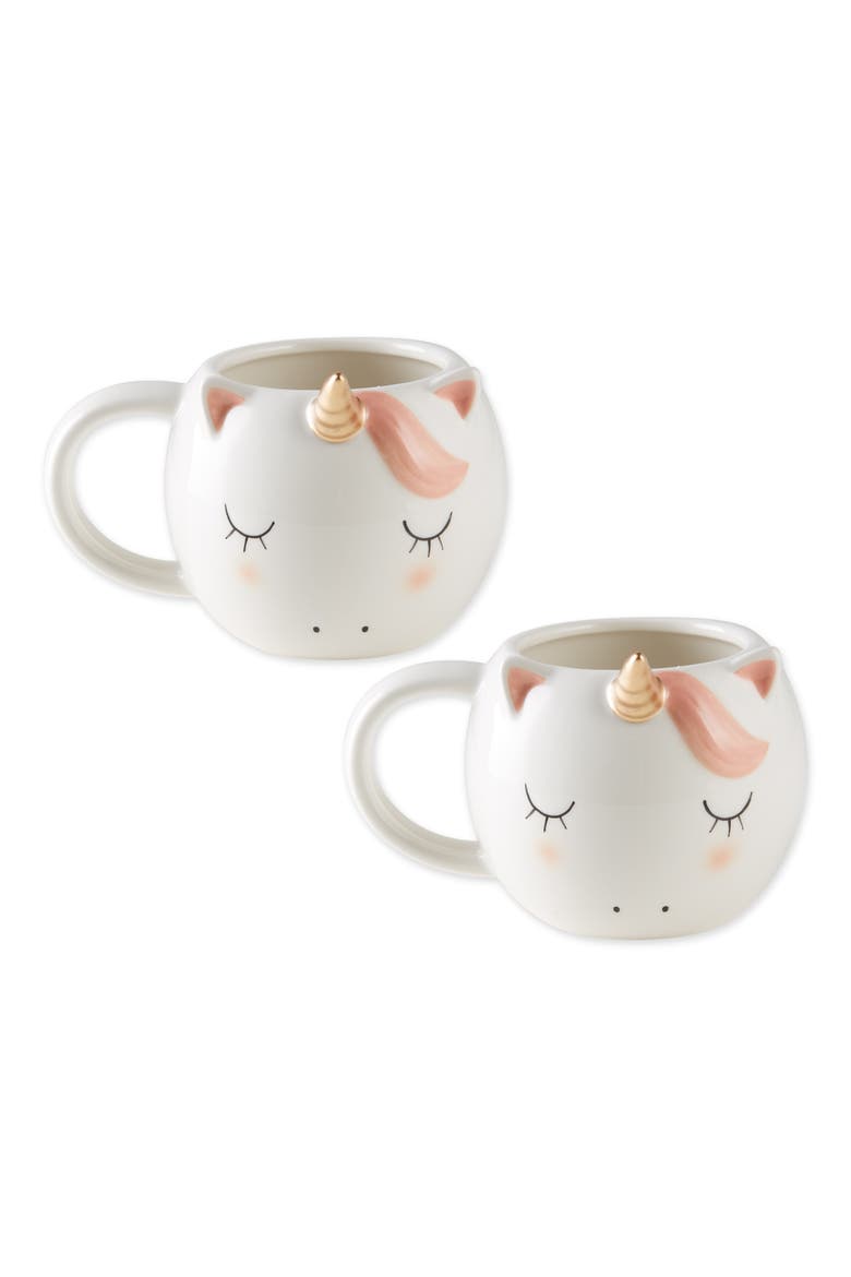 Unicorn Ceramic Mug Set/2, Main, color, Unicorn