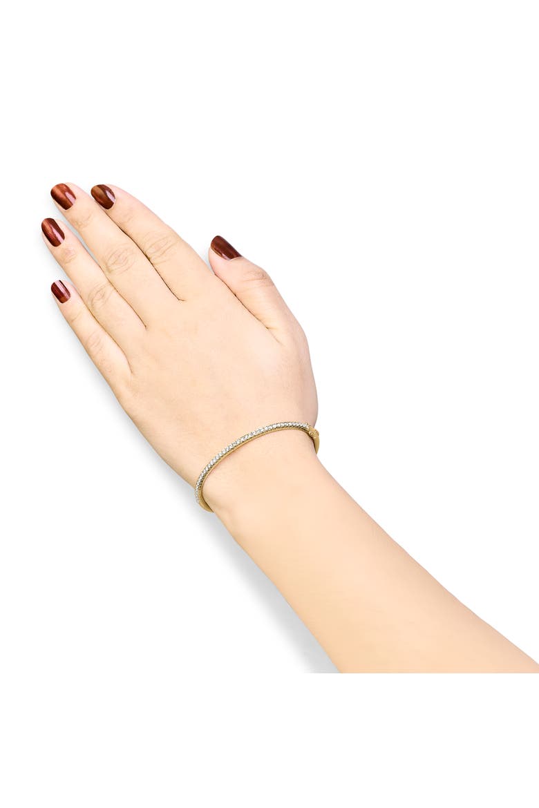 14K Gold 1.00 Cttw Half Eternity Diamond Bangle Bracelet, Alternate, color, Yellow