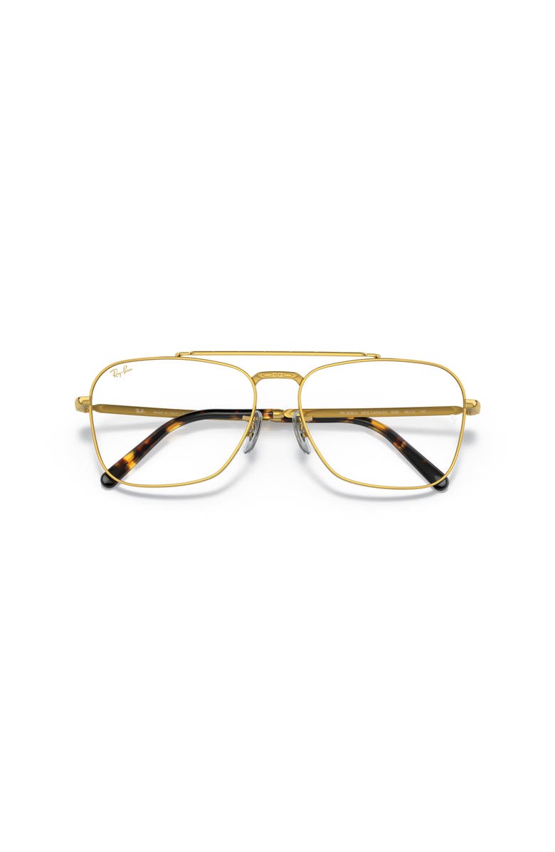 Ray-Ban 58mm Square optical glasses, Alternate, color, Gold