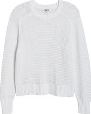 525 America Margot Openwork Cotton Mesh Sweater