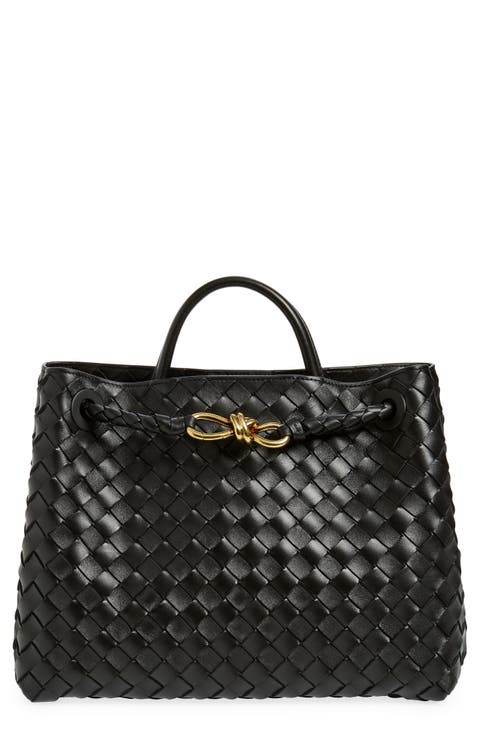 Medium Andiamo Intrecciato Leather Shoulder Bag