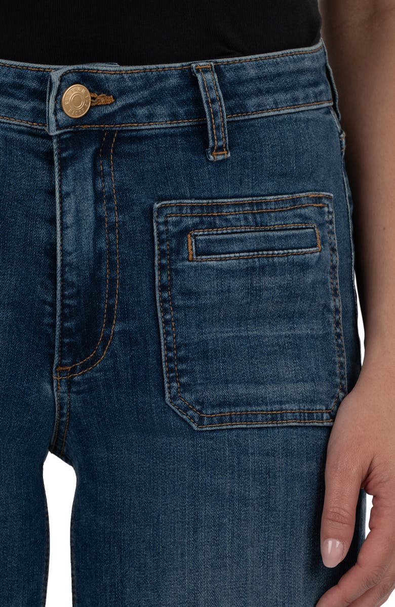 KUT from the Kloth Raw Hem Wide Leg Jeans, Alternate, color, Adventure