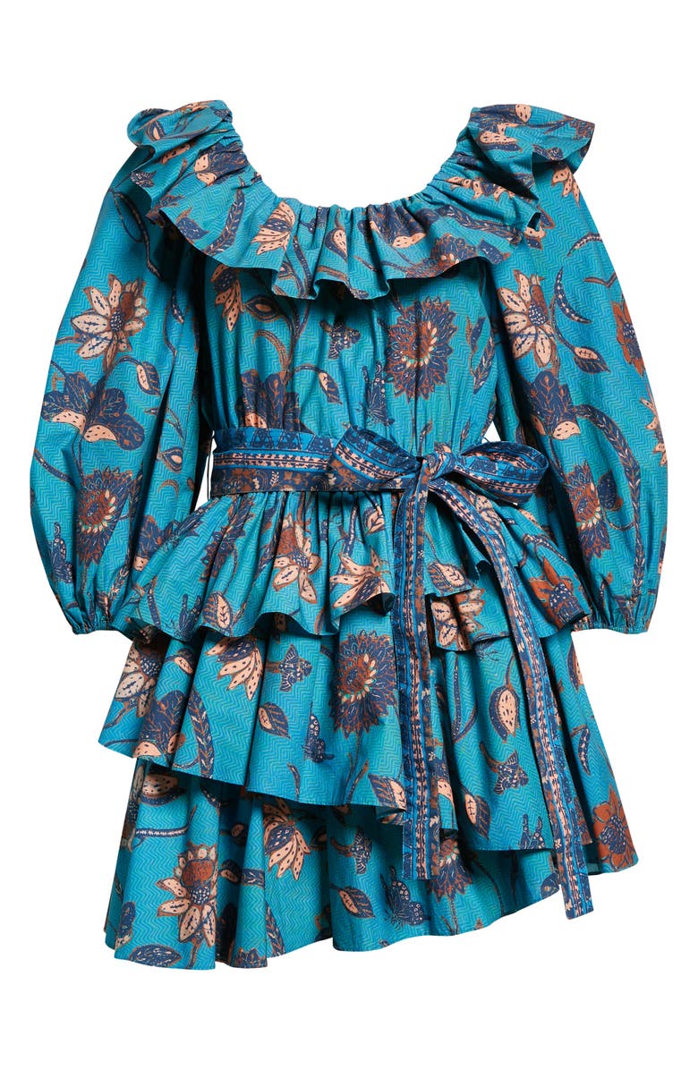 Ulla Johnson Giselle Ruffle Long Sleeve Minidress, Alternate, color,