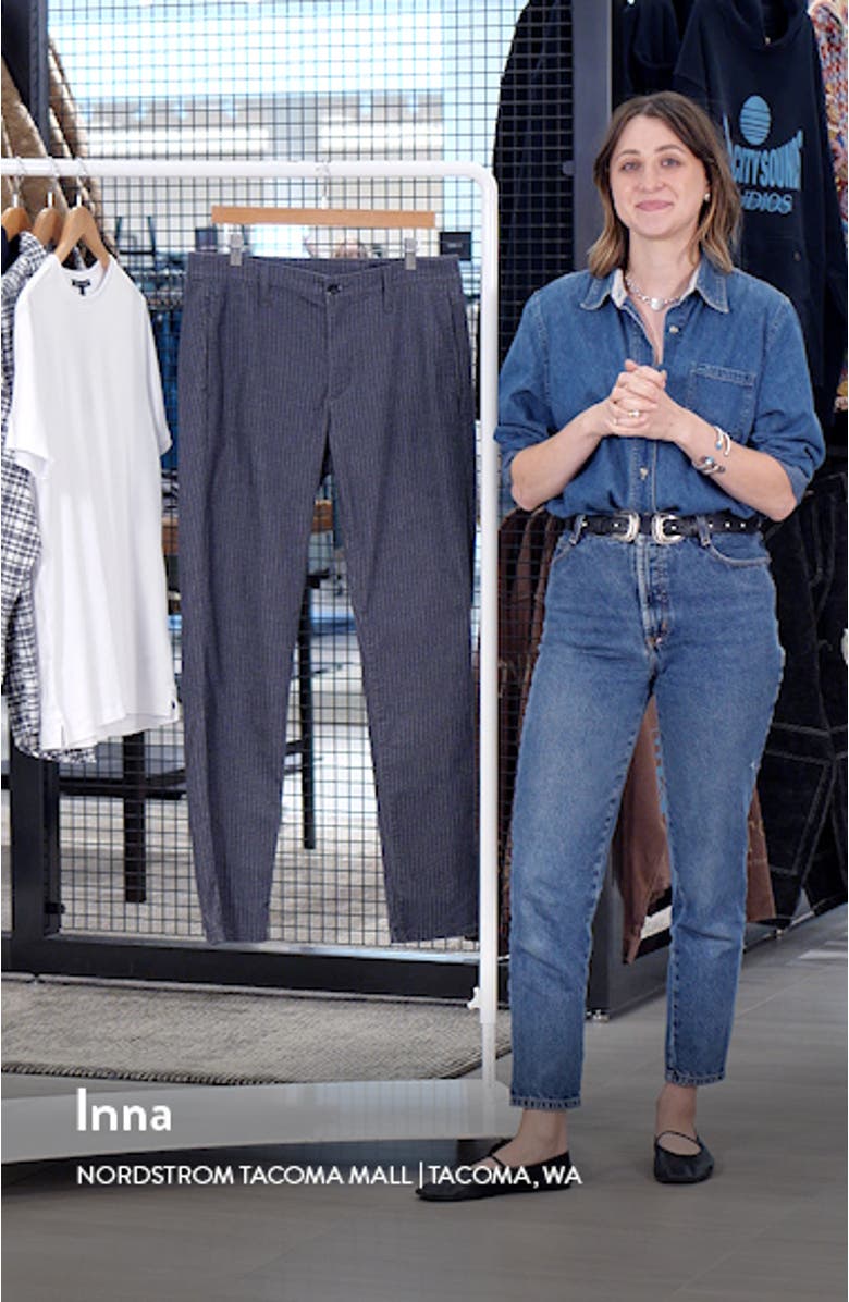 Kullen Brushed Cotton Blend Straight Leg Pants, sales video thumbnail