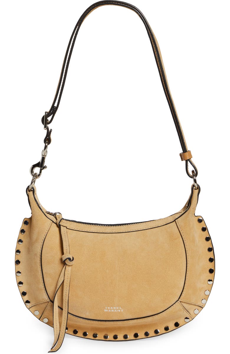 Isabel Marant Oskan Moon Suede Shoulder Bag, Main, color,