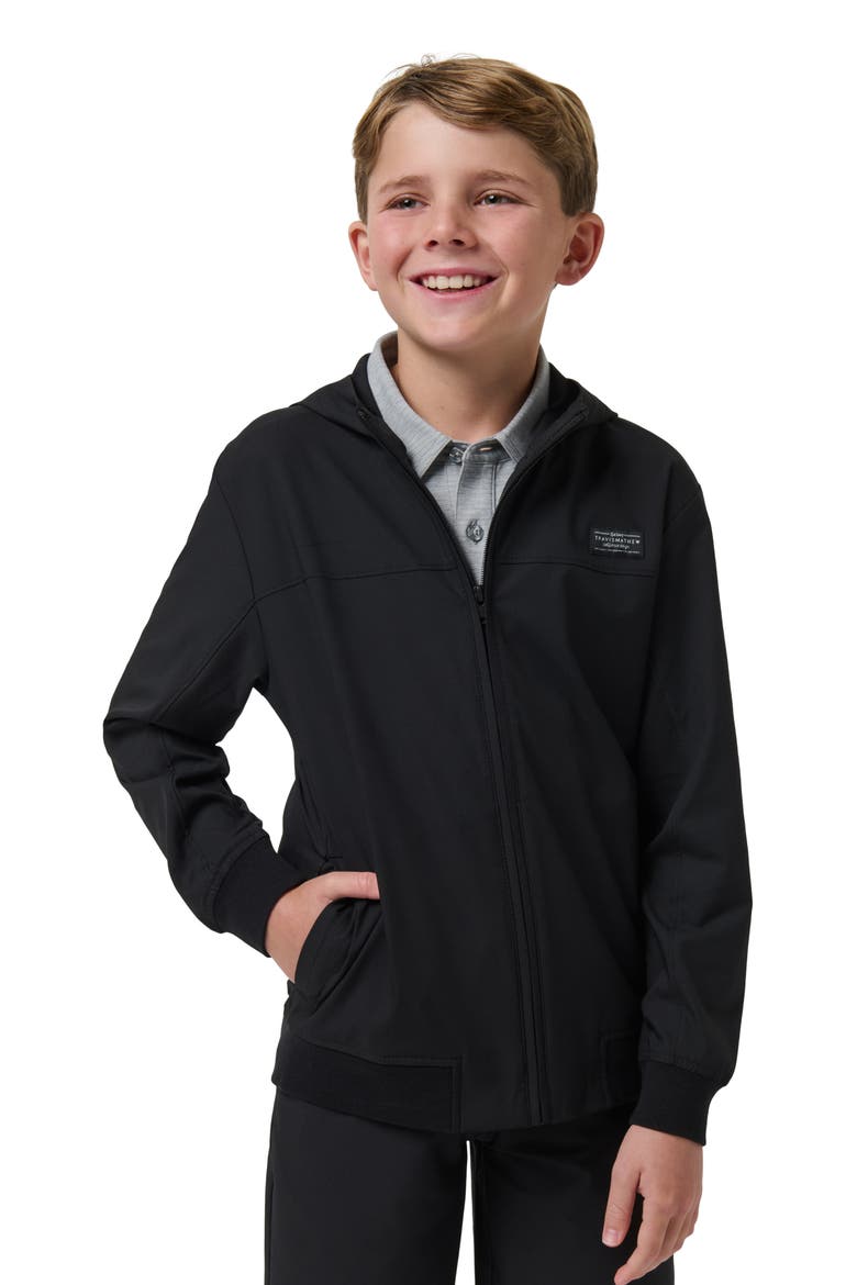 Kids' Y Wanderlust Hooded Jacket, Main, color, BLACK