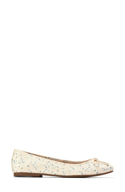Cole Haan Yara Ballet Flat In Vanilla Custard Floral Print