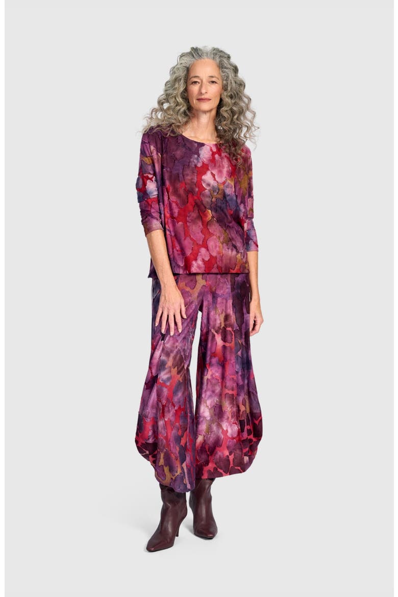Tansy Boxy Top, Alternate, color, Wine