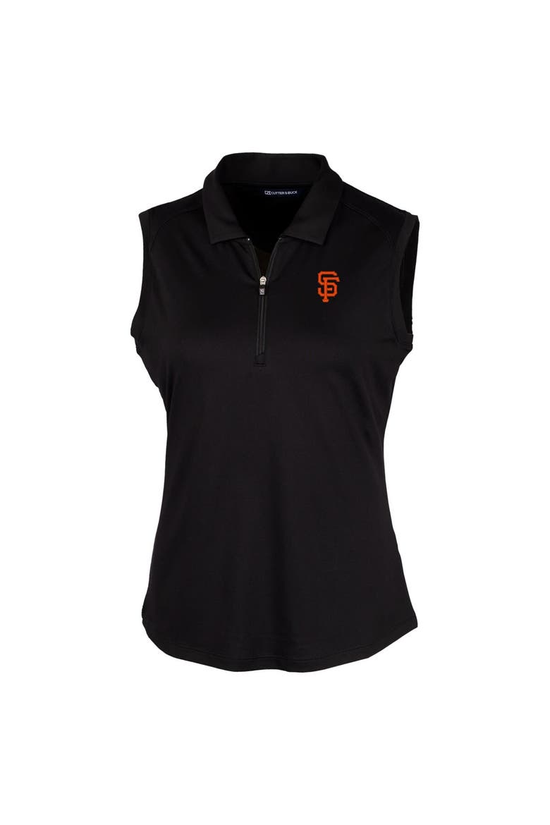 Women's Cutter & Buck Black San Francisco Giants Forge Sleeveless Polo, Main, color, Black