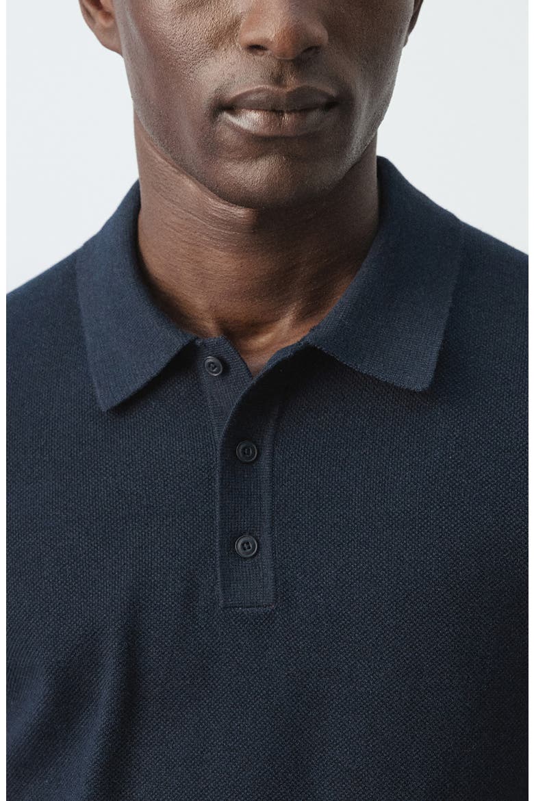 Fine Knit Polo, Alternate, color, NAVY