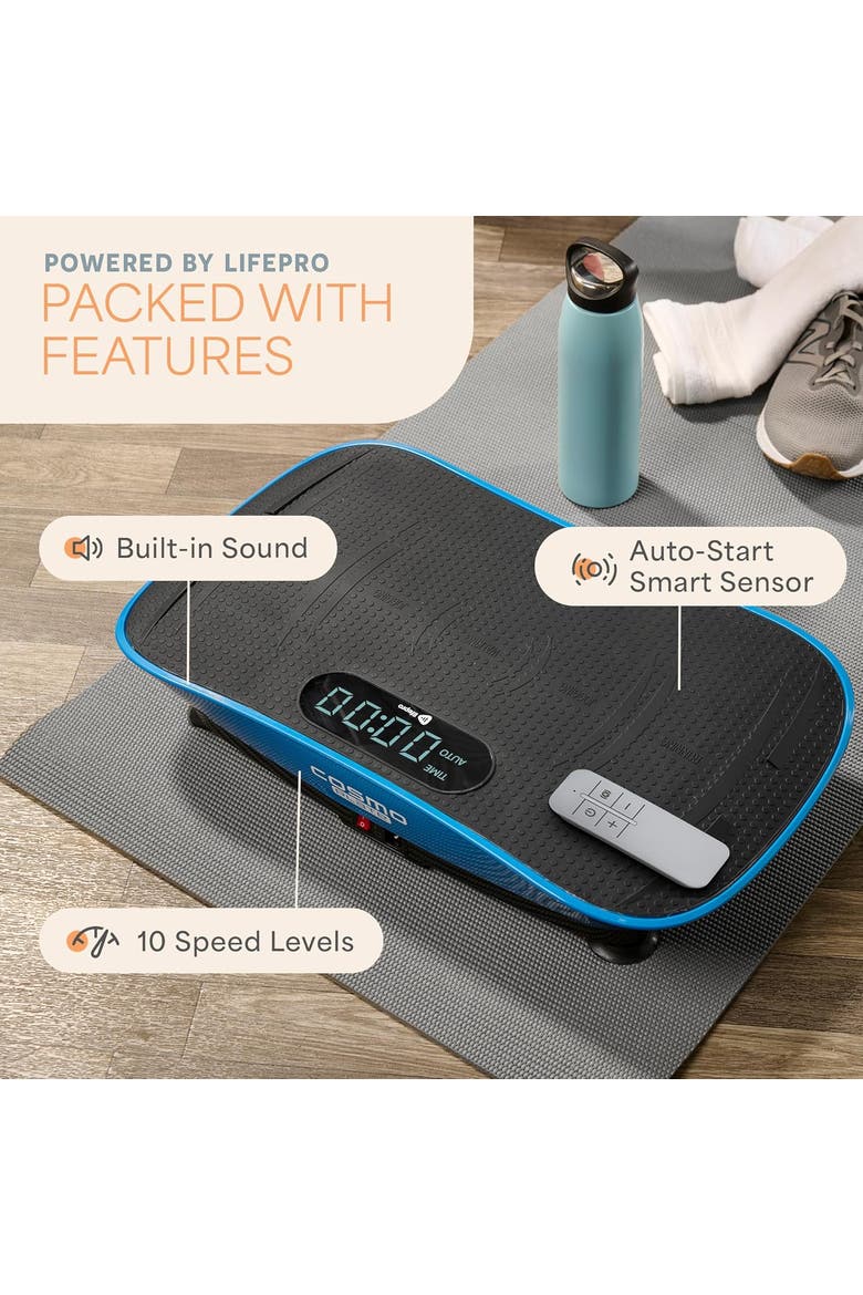 Cosmoplate Shake Vibration Plate Exercise Machine Full Body Platform for Muscle Toning and Flexibility, Alternate, color, Blue
