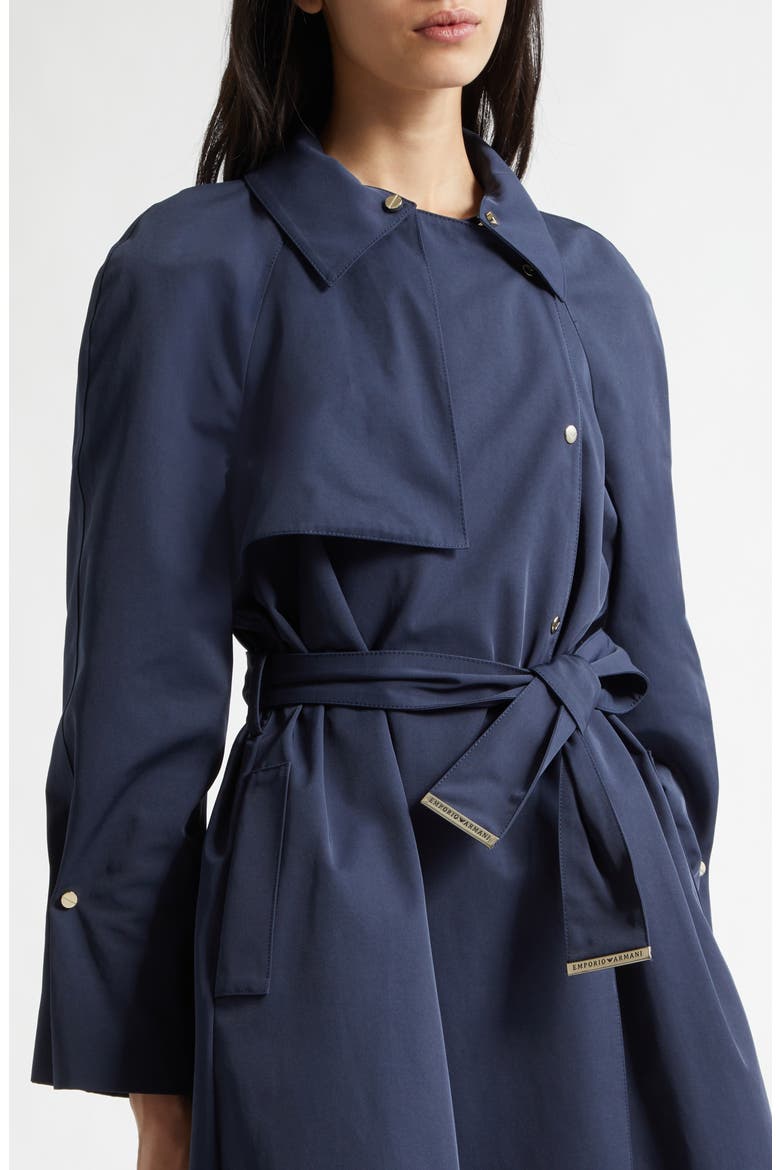 Metal Tip Sash Trench Coat, Alternate, color, NAVY