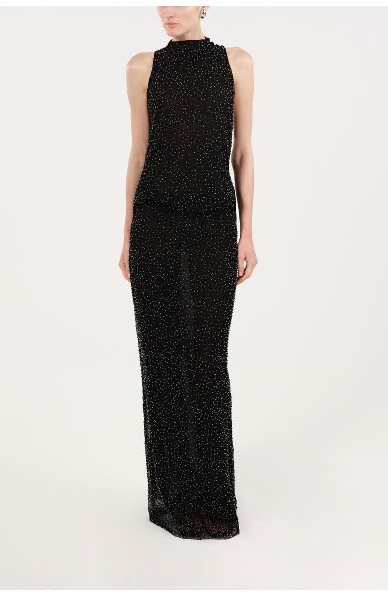 Nocturne Stone-Embellished Maxi Dress, Main, color, Black