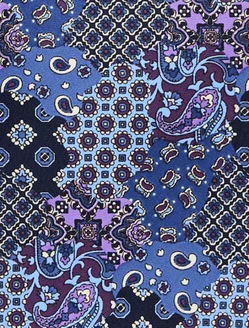 Synrgy By Dxl Big & Tall Patchwork Paisley Tie In Blue