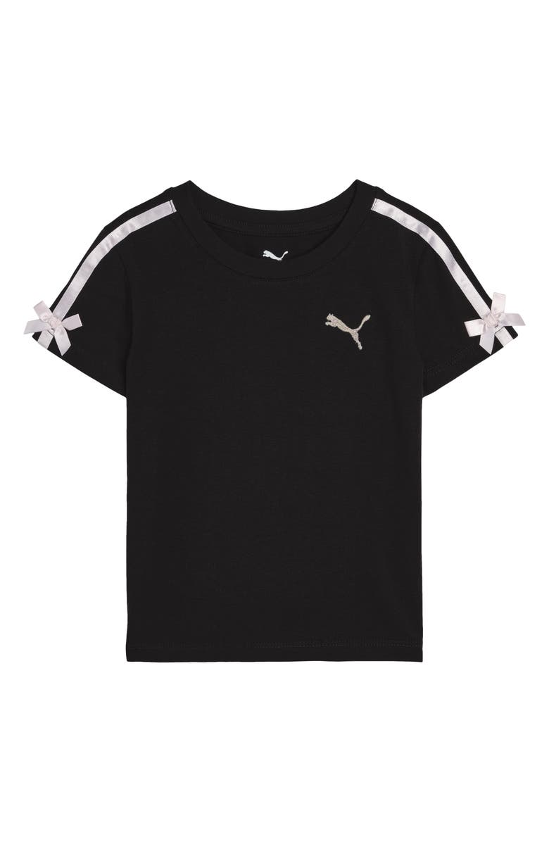 PUMA Kids' Bow Society Stretch Cotton T-Shirt, Main, color, Puma Black