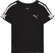 PUMA Kids' Bow Society Stretch Cotton T-Shirt