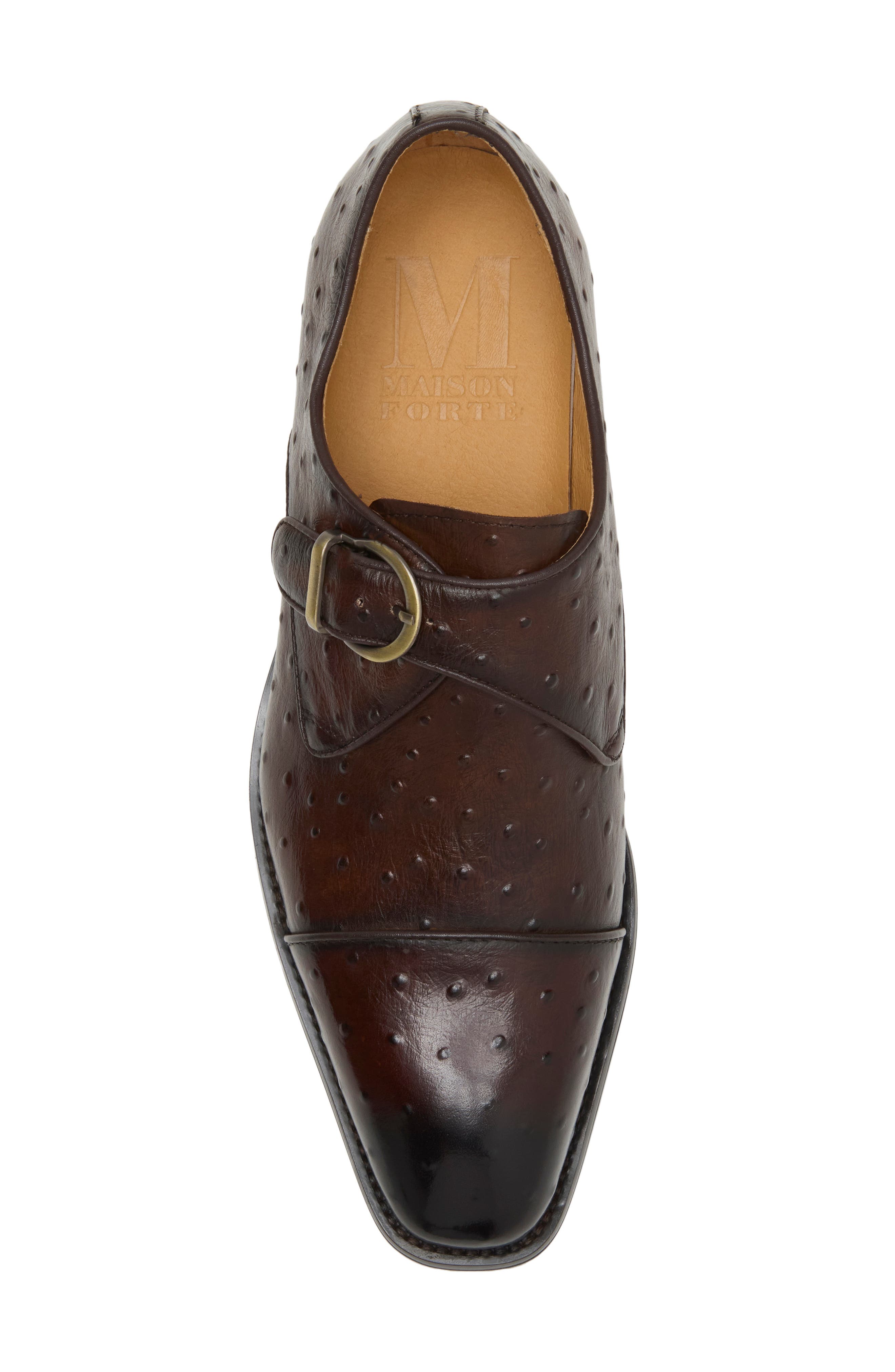 Dante Monk Strap Shoe, Alternate, color, CHESTNUT