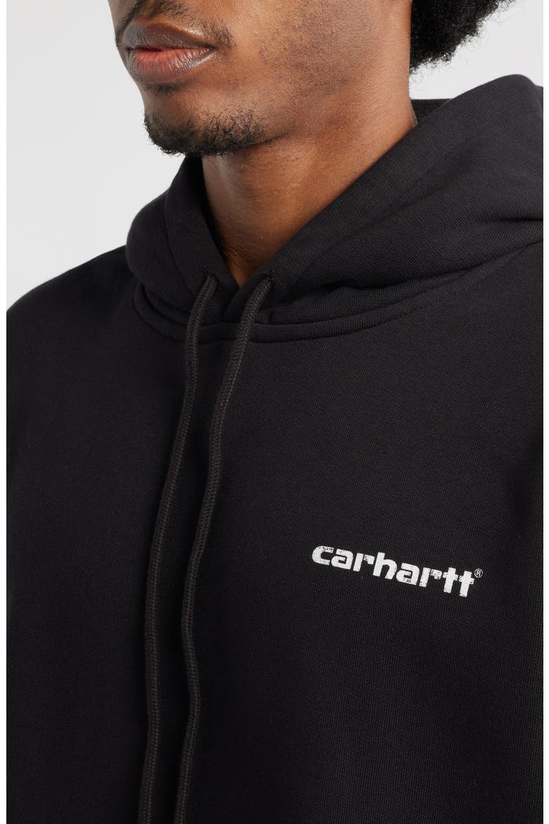 Logo Hooded Sweatshirt, Alternate, color, BLACK