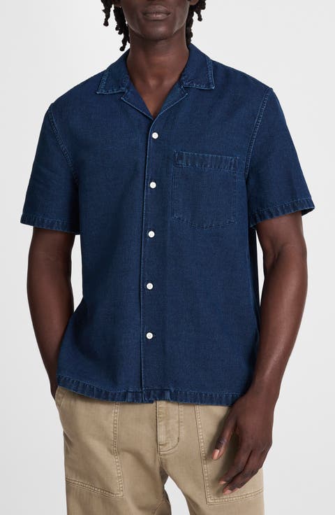 Indigo Dyed Camp Shirt