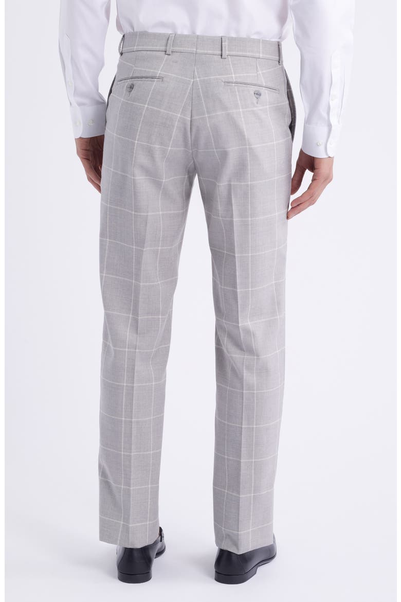 Flat Front Stretch Wool Dress Pants, Alternate, color, PEARL