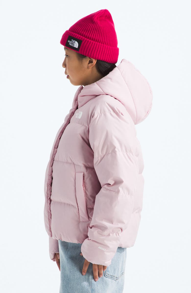 The North Face Kids' North 600-Fill-Power Down Hooded Jacket, Alternate, color, Pale Blossom