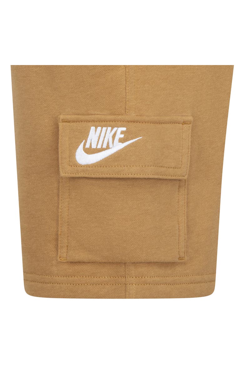 Nike Kids' French Terry Cargo Shorts, Alternate, color, Flax