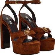Versace Gianni Ribbon Suede Platform Sandal