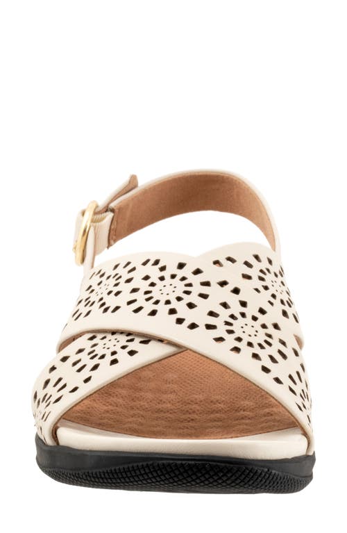 Softwalk ® Tillman Perforated Slingback Sandal In Bone
