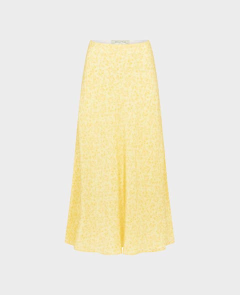 Hutton Silk Midi Slip Skirt