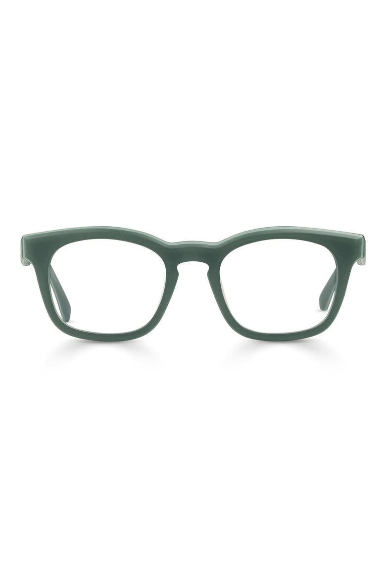Humble Narrator 49mm Small Square Reading Glasses, Main, color, MATTE SAGE GREEN
